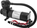 Vixen Air 12V Air Suspension Kit with 200 PSI Compressors and 4 Gallon Tank Onboard Air Ride System for Truck, RV, Car | for Air Bags, Air Springs, Heavy Load Leveling, Towing, Train Horns, VXO4841DB