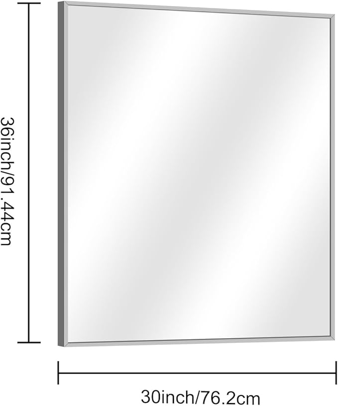 30" x 30"Bathroom Mirror, Decorative Rectangular Vanity Mirror