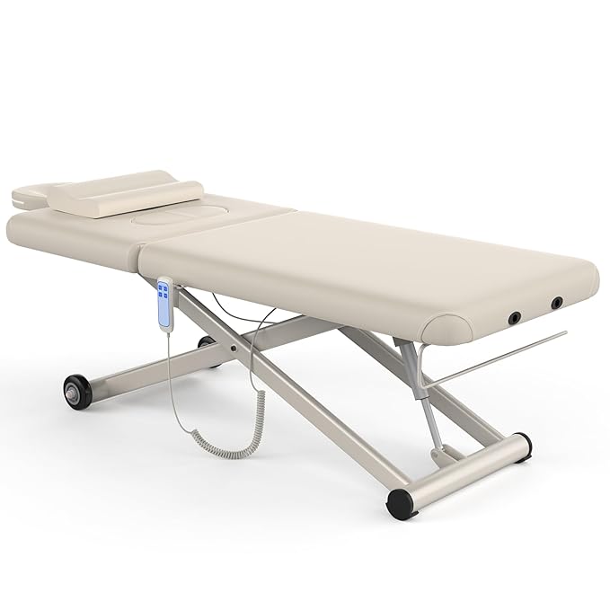 Heavy Duty Electric Massage Table, Electric Lift and Electric Backrest 2 Motor