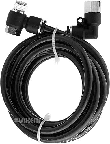 Vixen Air 3/8" NPT Aluminum Air Filter/Water Trap/Separator for Air Ride/Suspension/Air Tools w/Remote Drain Kit Black VXF3938BR