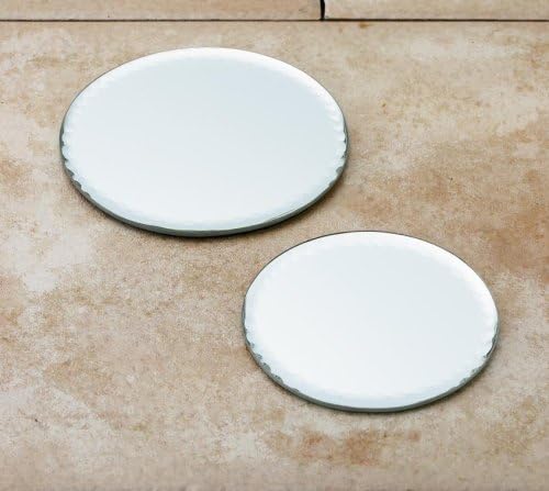 biedermann & sons 4-inch round-shaped beveled mirror plates shown in use