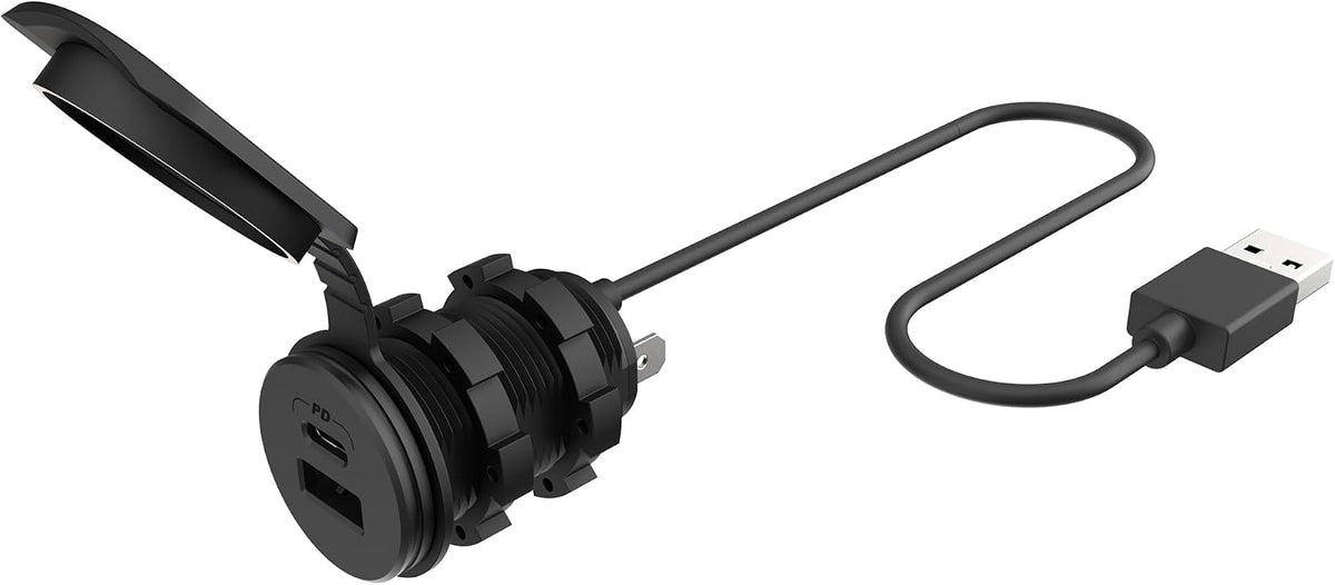 scosche powervolt dash port 27w usb-c car charger, front angle view