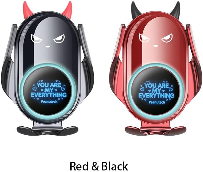 Black Demon Wireless Car Charge Holder, Cute Car Phone Mount Auto Clamp