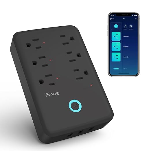 GHome Smart Plug Outlet Extender, Smart Power Strip Surge Protector