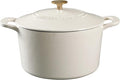 MARTHA STEWART Gatwick 7-Quart Enamel Cast Iron Dutch Oven – Linen White