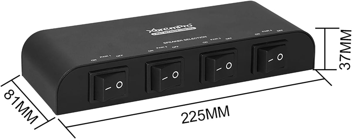 xtrempro 61051 2 or 4 way speaker switch, side view