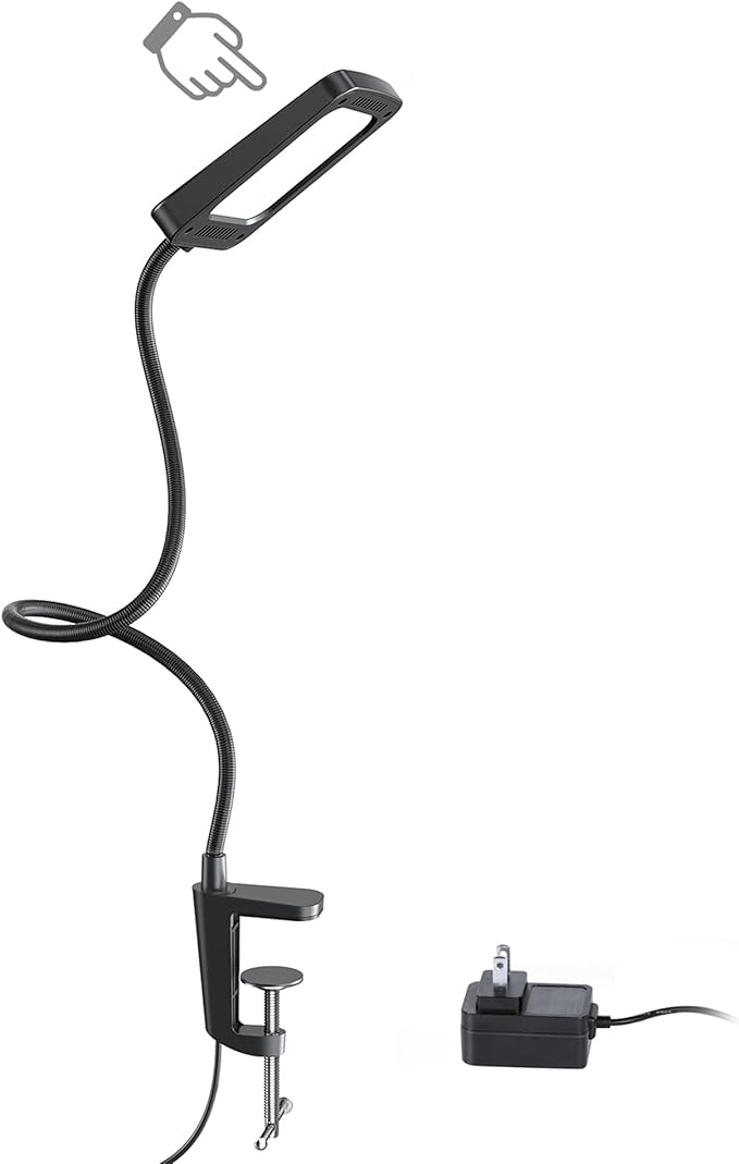 TROND LED Desk Lamp with Clamp, 1000LM Super Bright 3-Level Dimmable Desk Light