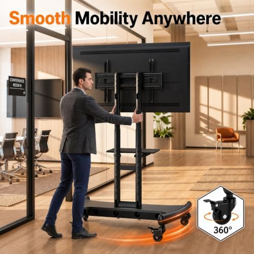 perlegear rolling tv stand for 32-84 inch tv, package contents