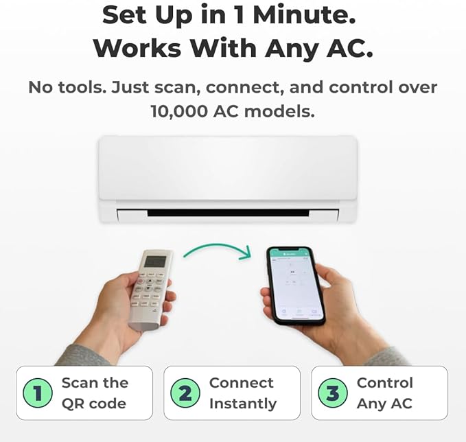 Sensibo Sky, Smart Wireless Air Conditioner Controller. Quick & Easy DIY