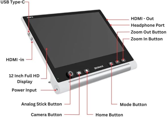 Snow 12 Inch Foldable Portable Video Magnifier by Zoomax