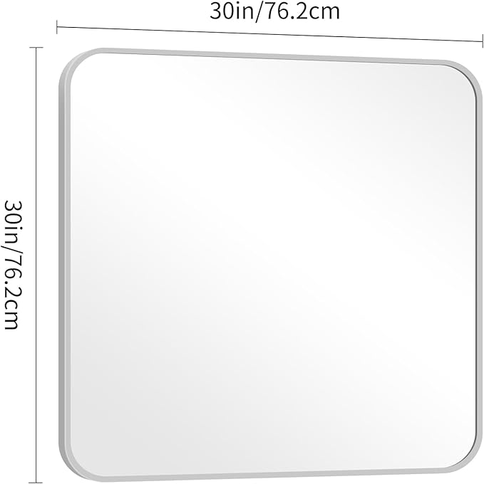 30" x 30"Bathroom Mirror, Decorative Rectangular Vanity Mirror