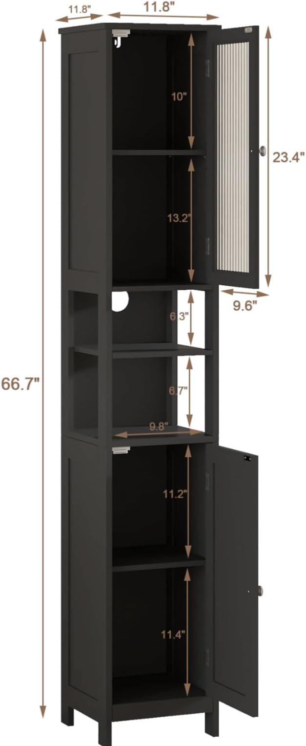 ChooChoo Tall Bathroom Storage Cabinet