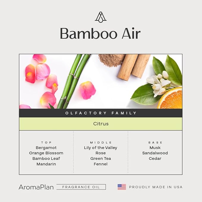 AromaPlan Hotel Scents Bamboo Air 5 Fl Oz, Home Luxury Aroma & Hotel Fragrance
