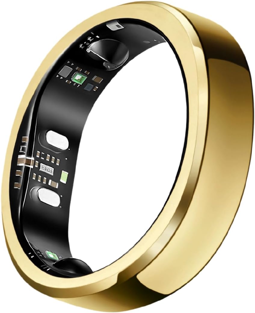 RingConn Gen 3 Smart Ring - Vascular Trends(Size 8, Royal Gold)