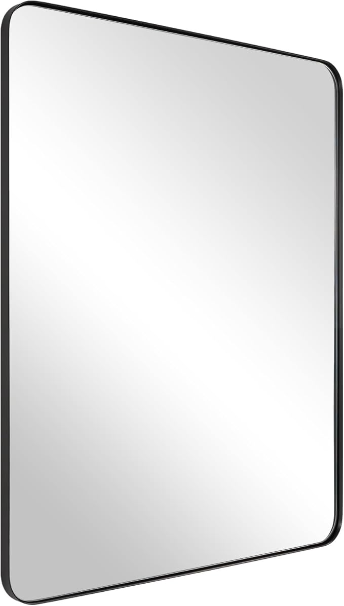ANDY STAR Wall Mirror for Bathroom, 24x36 Inch Black Bathroom Mirror, Stainless