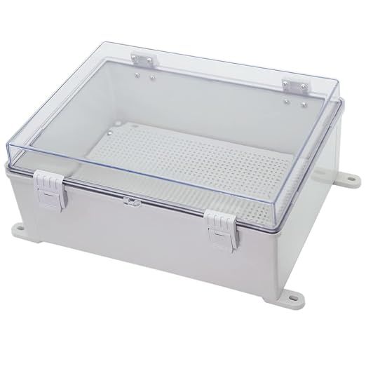 Co. ABS Waterproof IP67 15.75" x 19.68" x 7.87" Clear Cover Hinged Electronics