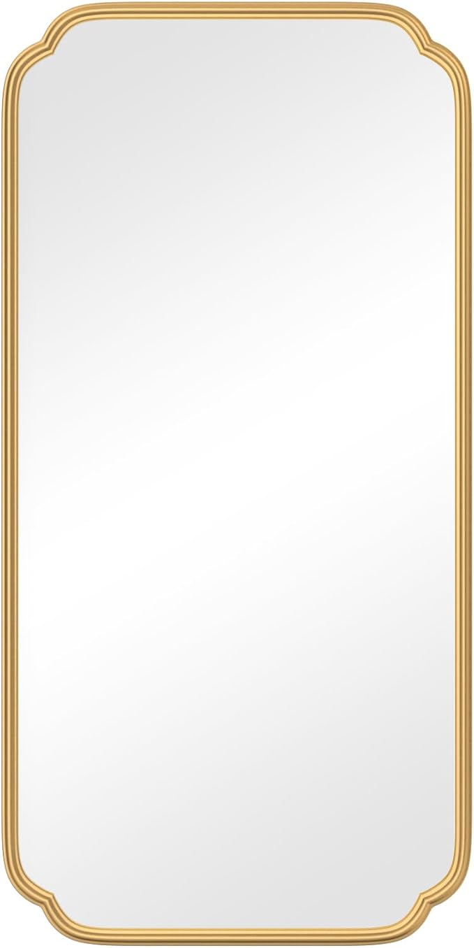 Gold Wall Mirror 48 x 24 Inch Bathroom Vanity Mirror