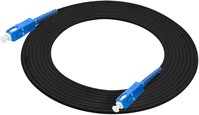 Jeirdus 50M SC to SC Outdoor Armored Simplex 9/125 SM Fiber Optic Cable Jumper