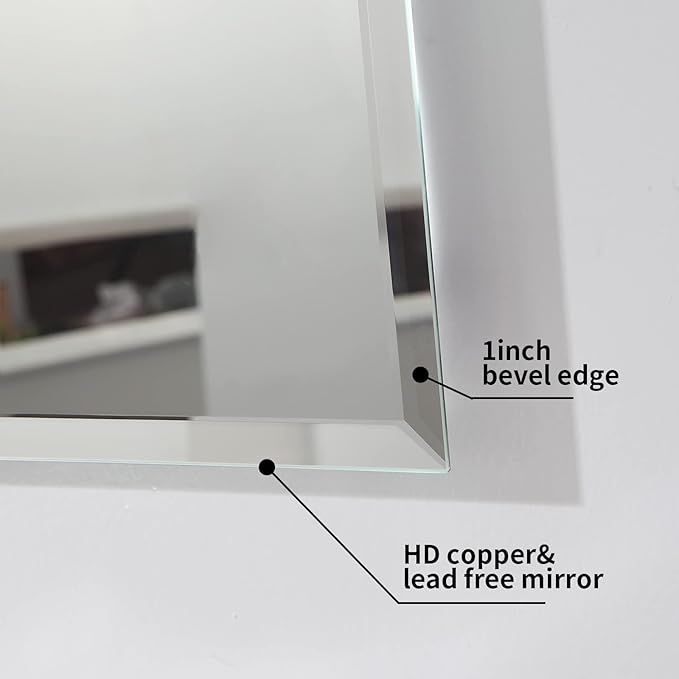 Mirrorons Beveled Mirror, Bathroom Mirrors