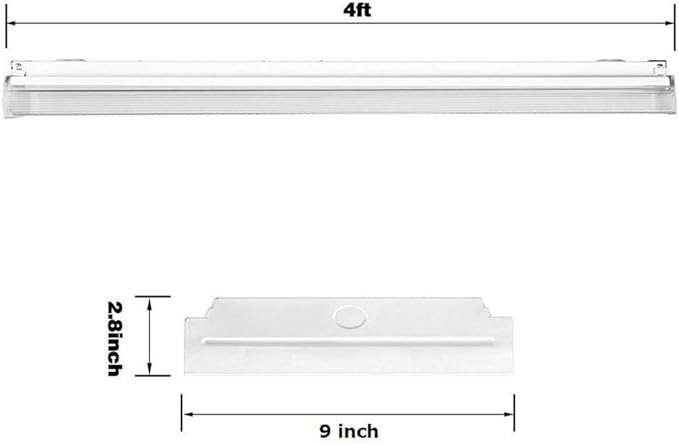 FAITHSAIL 4FT LED Wraparound Light 60W LED Office Lights, 4000K Neutral White