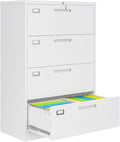 4 Drawer File Cabinets for Home Office, Metal Filing Cabinet