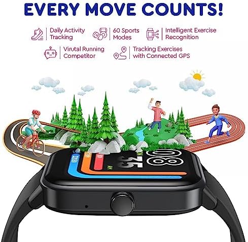 Ignite VeryFit Smart Watch for Men Women Fitness Tracker Watch (Black)