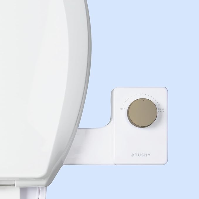 TUSHY Fresh Cool Water Bidet: Ultra Slim Toilet Seat Attachment Easy DIY