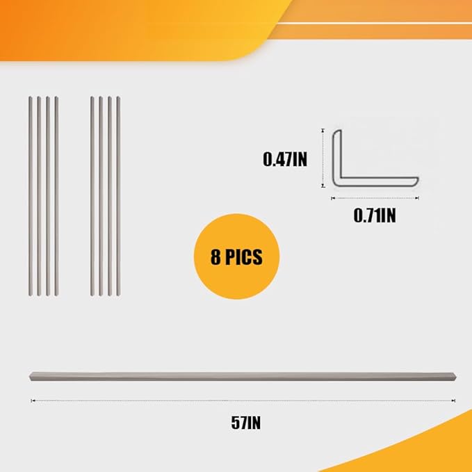 OUZUGIE 8-Pack 57 Inches, WPC Slat Wall Panel Trim, Corner Guard