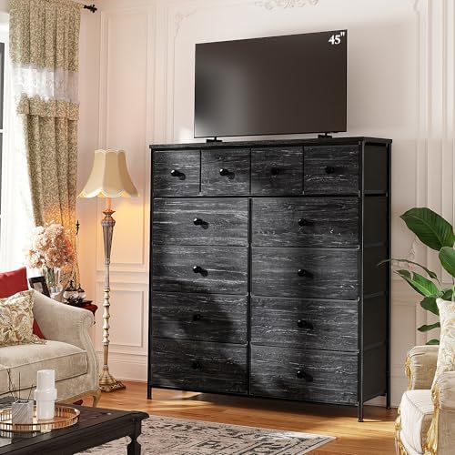 Romorgniz Dresser for Bedroom, Tall Vertical Storage Cabinet,12 Drawers
