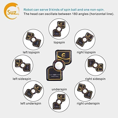 suz s201 table tennis robot with machine recycling, close-up detail