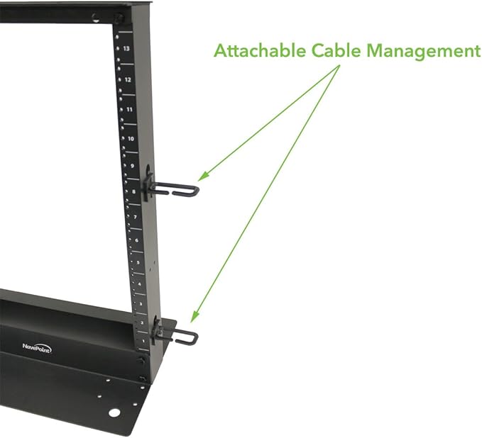 NavePoint 13U 2 Post Open Frame Server Rack