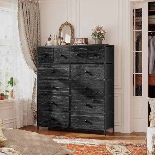 Romorgniz Dresser for Bedroom, Tall Vertical Storage Cabinet,12 Drawers