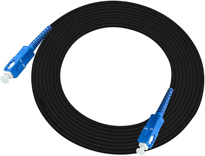 Jeirdus 50M SC to SC Outdoor Armored Simplex 9/125 SM Fiber Optic Cable Jumper