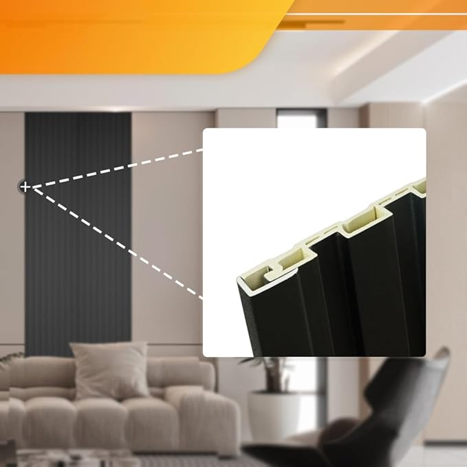 OUZUGIE 8-Pack 57 Inches, WPC Slat Wall Panel Trim, Corner Guard