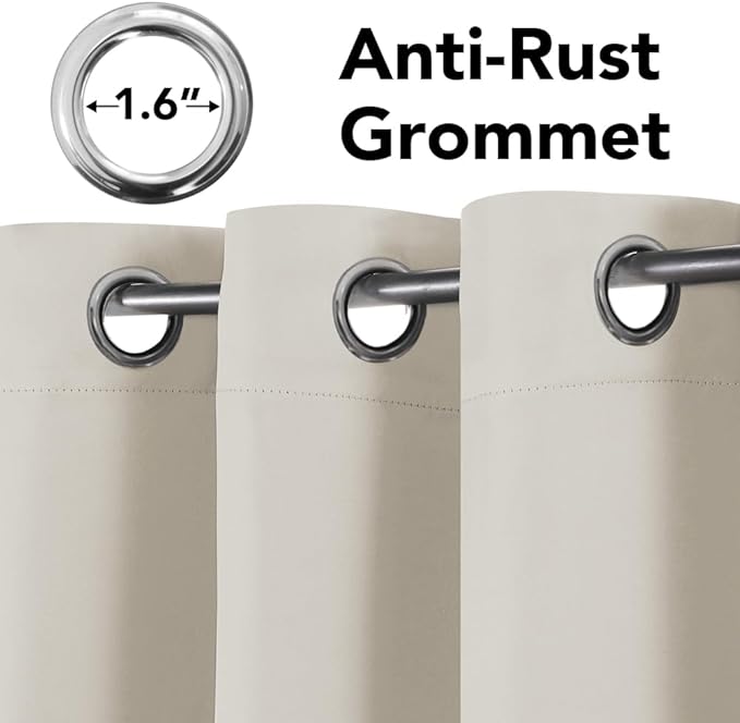 H.VERSAILTEX Ultra Soft Microfiber Thermal Insulated Antique Copper Grommet (Set of 2)