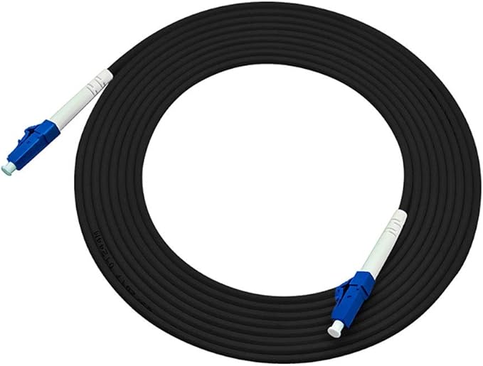 Jeirdus 100M LC to LC Outdoor Armored Simplex SM Fiber Optic Cable Jumper