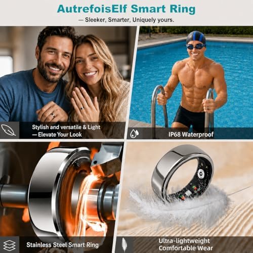 smart ring health tracker for women men, fitness, view 10
