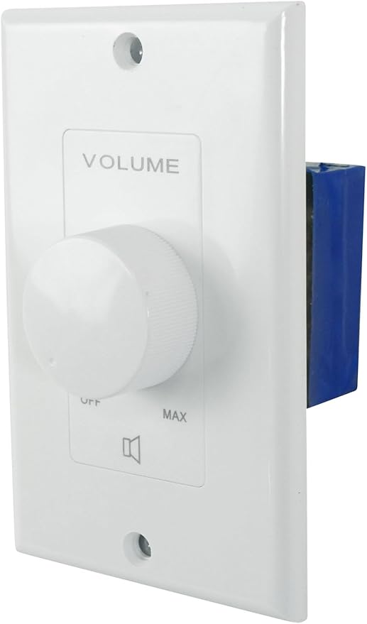 Rockville VOL70200 White 200W 70V/100V Volume Control Zone Controller,
