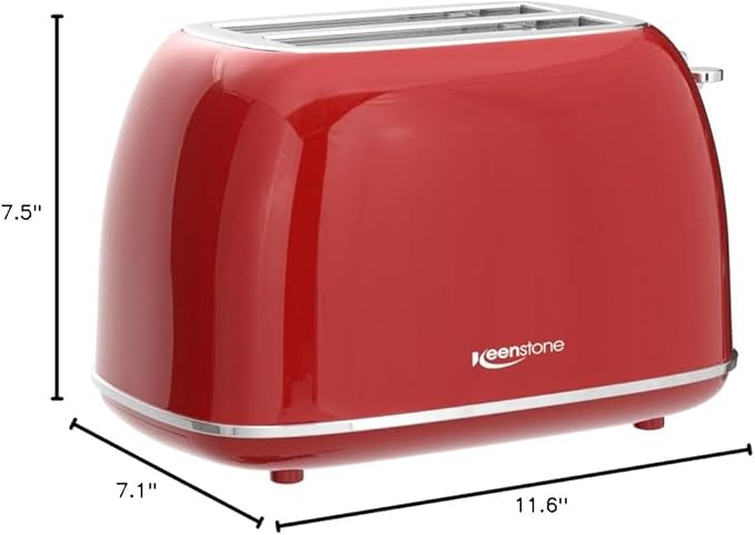 2 Slice Stainless Steel Toaster Retro