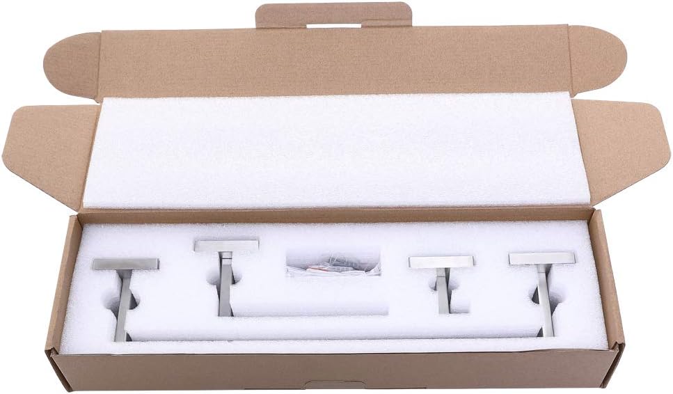 tastos 3-piece bathroom hardware set brushed nickel wall on a desk or shelf