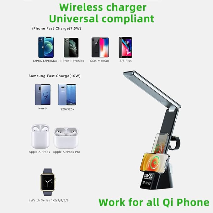 IHAO 6in1 Multifunctional Foldable LED Desk Lamp