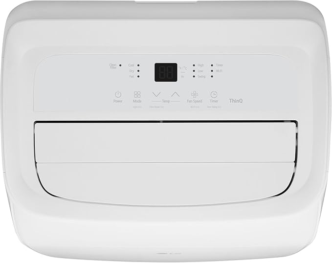 LG 8, 350 BTU / 12, 000 BTU Smart Portable Air Conditioner, Cools 350 Sq.Ft.