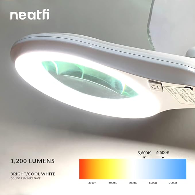 Neatfi Bifocals 1, 200 Lumens LED Magnifying Floor Lamp