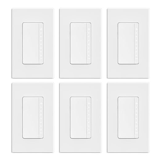 ELEGRP Dimmer Switch, Digital Dimmer Light Switch (6 Pack)