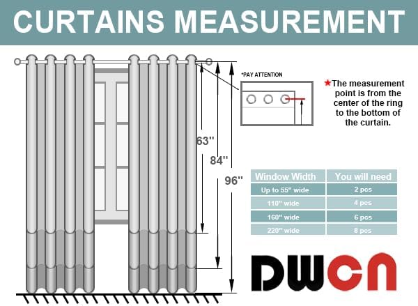 DWCN Light Blue Blackout Curtains