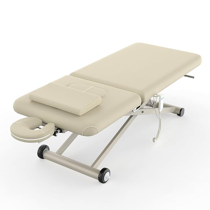 Electric Massage Table, Electric Lift Motor Height adjustable and Manual