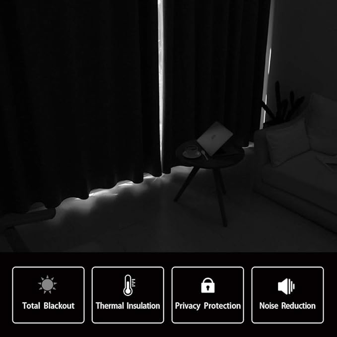 DWCN Blackout Curtains for Living Room, Room Darkening Thermal Insulated