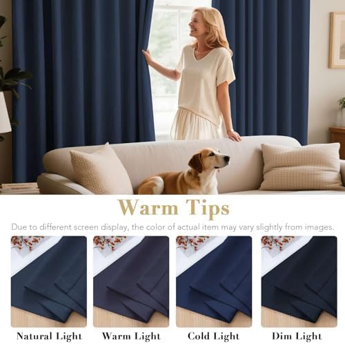 H.VERSAILTEX Navy Blackout Curtains
