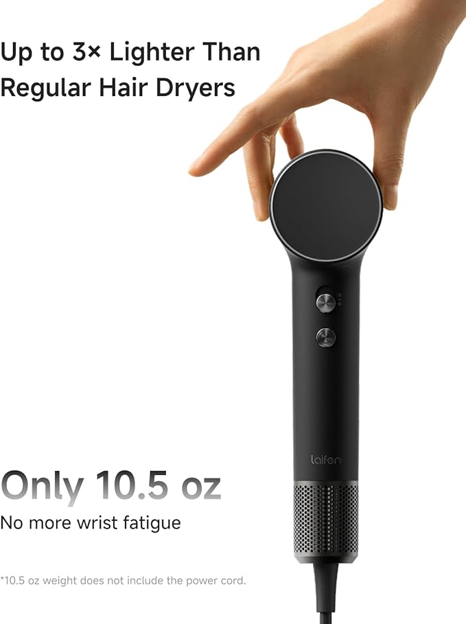 Laifen MINI Hair Dryer, Lightweight and Compact High Speed 200M Ionic Blow Dryer