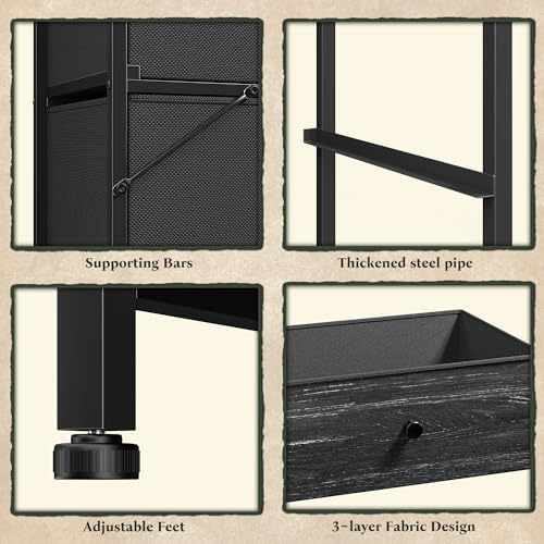 Romorgniz Dresser for Bedroom, Tall Vertical Storage Cabinet,12 Drawers